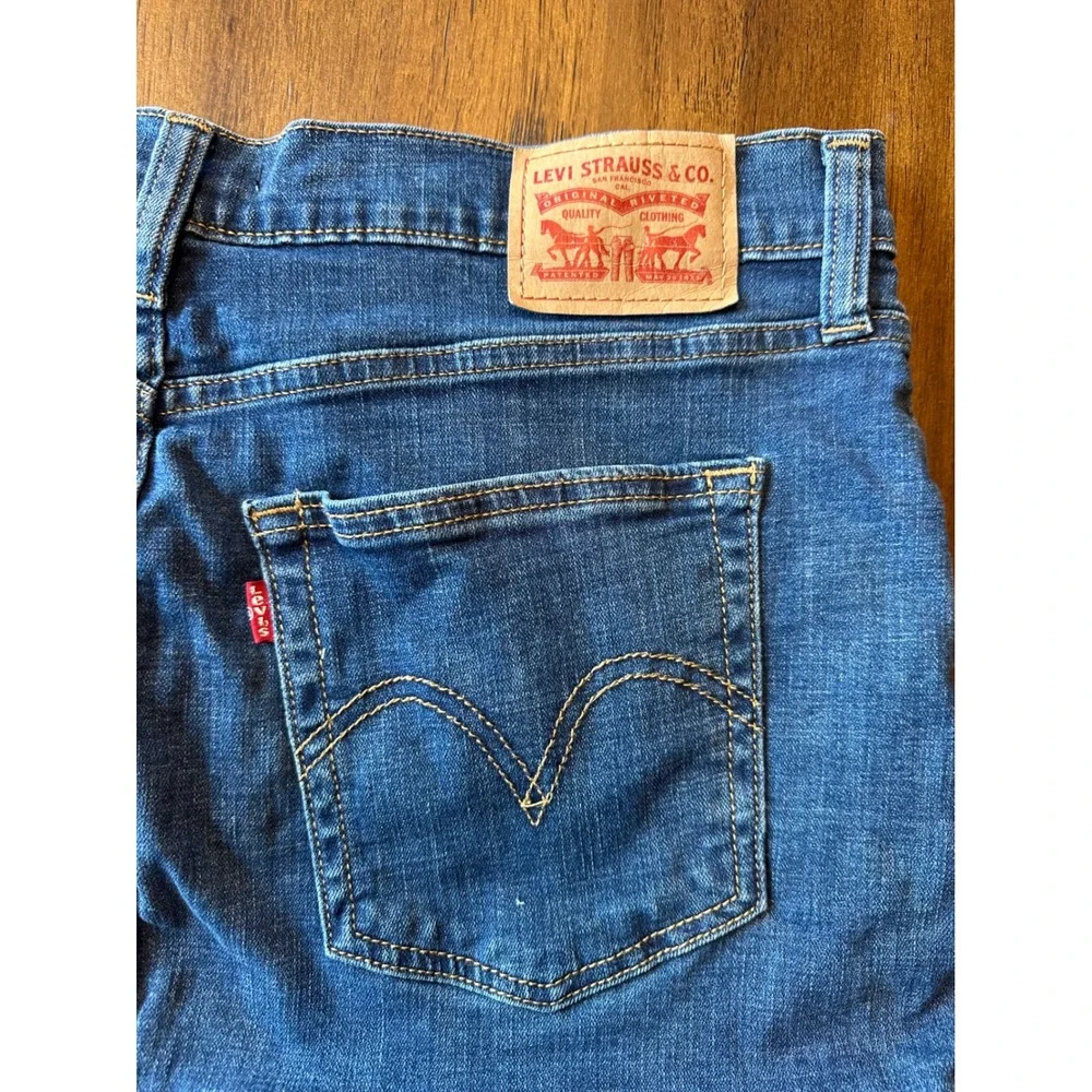 Levis Mile High Ruffle Skirt Womens 31  Denim Mini Raw Hem High Rise 5 Pocket